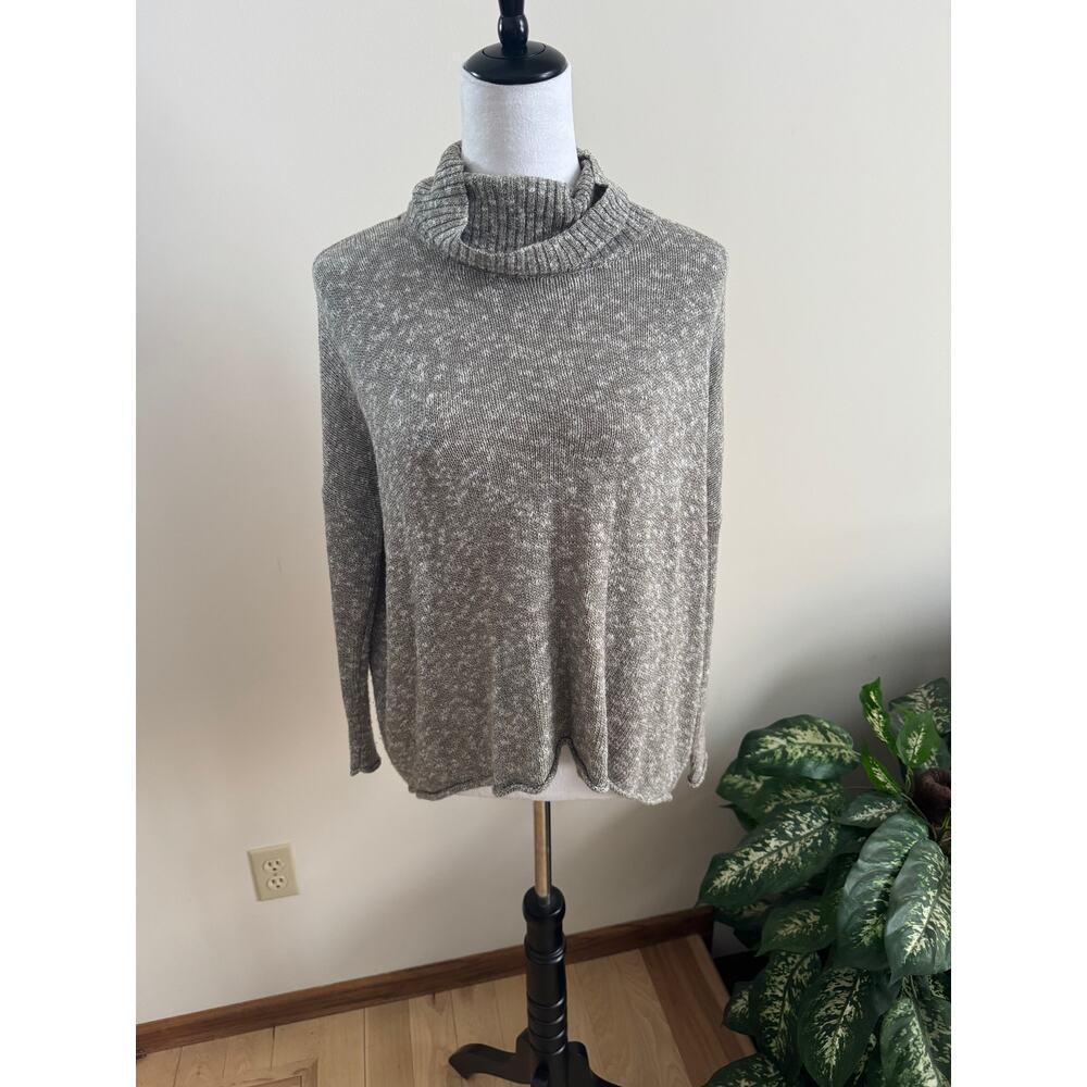 Aerie Gray Split Back Sweater